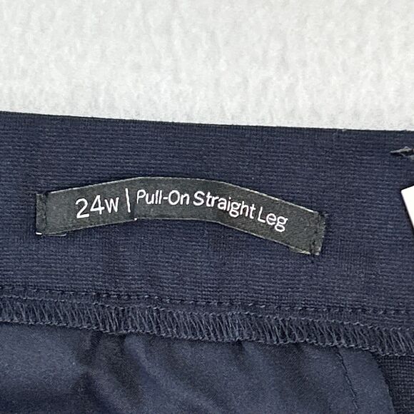 Talbots Women's Size 24W NWT Elastic Waist Pull On Straight Leg Pants Blue - Picture 5 of 8